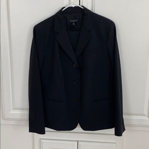 Talbots black wool suit